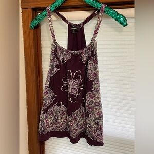 Express purple handkerchief tank top soft small